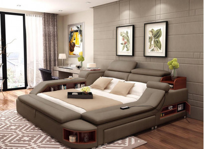 Multifunktion Bett Doppelbetten Modernes Bettgestell Betten 180x200cm